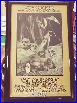 Original Vintage Concert Poster CUSTOM FRAMED BILL GRAHAM BG-229