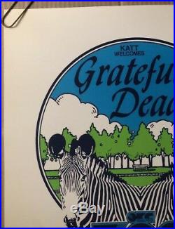 Original Vintage Concert Poster Grateful Dead OKC ZOO Jerry Garcias 40th 1982