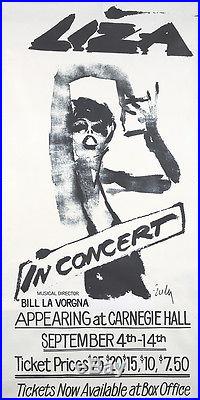 Original Vintage Poster Joe Eula Liza Minnelli In Concert 1979