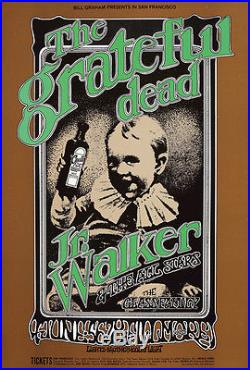 Original Vintage Poster The Grateful Dead Randy Tuten Rock Concert 1969 Walker