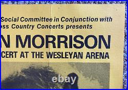 Original Vintage Poster Van Morrison concert at Wesleyan University 1978 flat