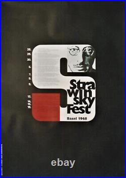 Original vintage poster STRAVINSKY FESTIVAL CLASSIC MUSIC CONCERTS 1968
