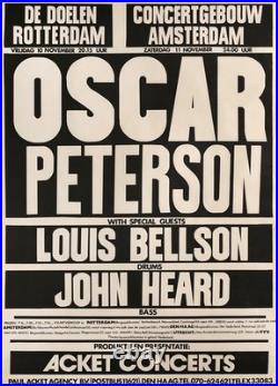 Oscar Peterson Louis Bellson Original Concert Poster The Netherlands 1978