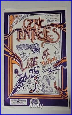 Ozric Tentacles 1980s Concert Poster 11x17 Live at The Fox in Boulder CO