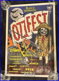 Ozzfest 1999 Concert Poster Black Sabbath Slipknot Rob Zombie Primus Deftones