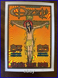 Ozzy Osbourne Alaska Tour 2002 Original Concert Poster Unframed Signed