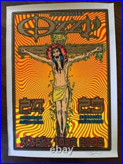 Ozzy Osbourne Alaska Tour 2002 Original Concert Poster Unframed Signed