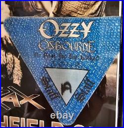 Ozzy Osbourne Collection-88' Richfield OH Concert Poster, Stage Pass, Pick
