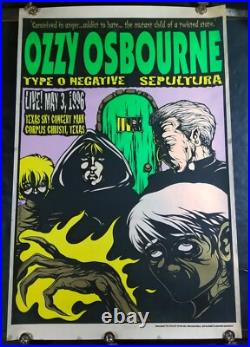 Ozzy Osbourne Type O Negative Sepultura Concert Poster 1996 Jermaine Numbered