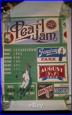PEARL JAM 2016 FENWAY PARK, BOSTON THE CATCH CONCERT POSTER Art By THOMAS
