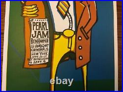 PEARL JAM Ames Brothers Concert Poster Ben Harper NEW YORK/NJ 1998