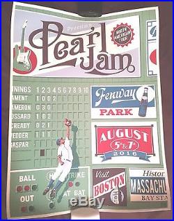 PEARL JAM PJ Fenway Park Boston Scoreboard 2016 Concert Poster by Steve Thomas