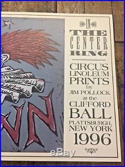 PHISH Jim Pollock 1996 In Center Ring Clown Concert Poster Print Trey Anastasio