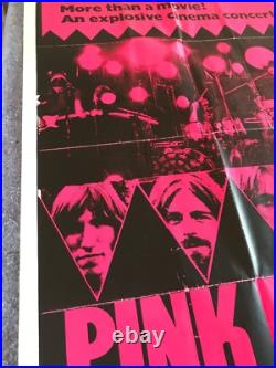 PINK FLOYD 1972 ORIG. CONCERT 1 SHEET MOVIE POSTER 27x41 (F/VF) HOT PINK STYLE