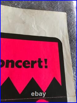 PINK FLOYD 1972 ORIG. CONCERT 1 SHEET MOVIE POSTER 27x41 (F/VF) HOT PINK STYLE