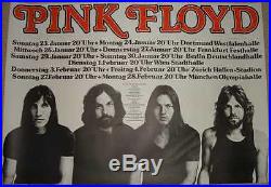 PINK FLOYD 1977 German A1 concert poster ROGER WATERS DAVID GILMOUR MASON NM