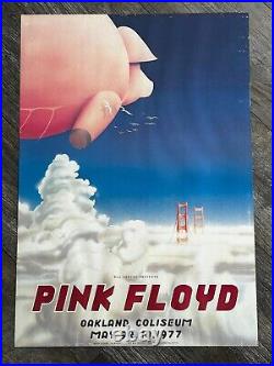 PINK FLOYD 1977 Vintage Concert Poster Bill Graham Oakland Coliseum 19.5 x 27.75