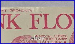 PINK FLOYD CONCERT HANDBILL / FLYER 1972 SMU McFARLIN AUD. DALLAS