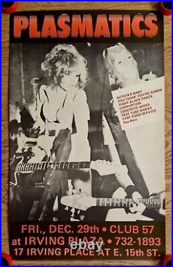 PLASMATICS 1978 Club 57 Irving Plaza Punk original poster Concert Rare