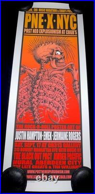 PNE X NYC CBGB's Emek Jermaine Rogers Justin Hampton Art Show GID Concert Poster