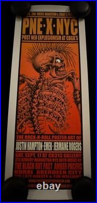 PNE X NYC CBGB's Emek Jermaine Rogers Justin Hampton Art Show GID Concert Poster
