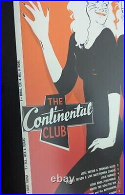 Pair (2) Vintage Continental Club Posters Austin, TX Concert Bill Narum 1989