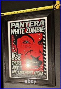 Pantera Concert Poster New Orleans 1996- Framed And Matted. Shipped Insured