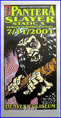 Pantera Slayer Concert Poster 2001 Lindsey Kuhn