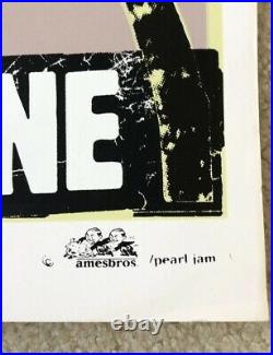 Pearl Jam 1995 San Francisco Concert Poster Bad Religion Amesbros Excellent Rare