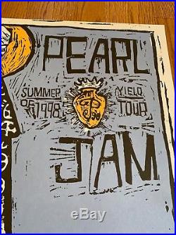 Pearl Jam 1998 Yield Tour RARE Concert Poster Near Mint Ames