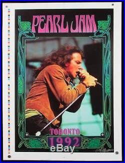 Pearl Jam Concert Poster Toronto Original 1992 Uncut Proof Signed by Bob Masse
