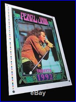 Pearl Jam Concert Poster Toronto Original 1992 Uncut Proof Signed by Bob Masse