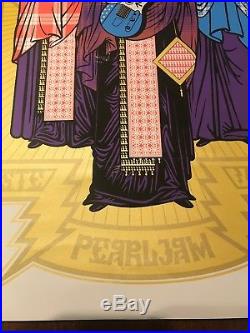 Pearl Jam Concert Poster Trieste Italy 2014 Ames Bros Sharp With Wear