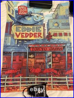Pearl Jam Eddie Vedder 4/20/2026 Tokyo Japan Concert Event Poster Munk One