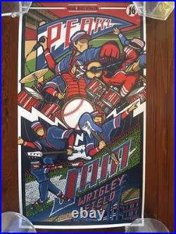 Pearl Jam Live at Wrigley Field 2016 Tour Concert Print Brad Klausen Poster