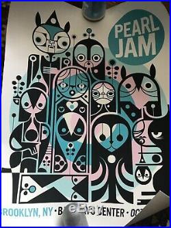 Pearl Jam October 19, 2013 Concert Poster Brooklyn, NY (Night 2) Barclays Center