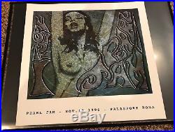 Pearl Jam Rome Italy Nov 12 1996 Original S&n # Concert Poster + 6 Cards