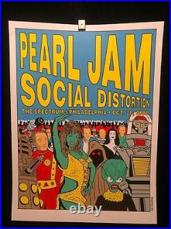 Pearl Jam Social Distortion 2009 Philadelphia Spectrum Concert Poster Tomorrow