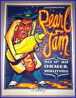 Pearl Jam Wrigley Field 2013 Concert Poster by MonkOne Mint Condition