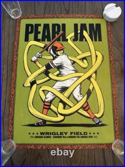 Pearl Jam Wrigley Field Chicago 2018 Concert Poster Andrew Fairclough