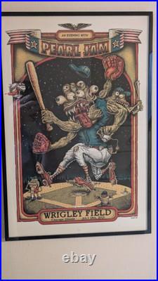 Pearl Jam Wrigley Field Concert Poster 2013 Very Rare
