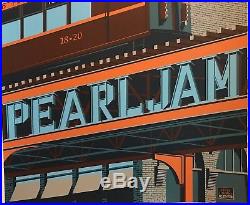 Pearl Jam poster Wrigley Field chicago steve thomas art 2018 tour pj concert