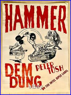 Peter Tosh Poster Hammer Dem Dung Vintage Reggae Concert Marley Jamaica Original