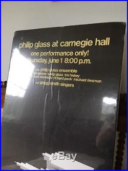 Philip Glass 1980's at Carnegie Hall Music Concert Poster