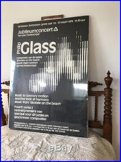 Philip Glass Jubileum Music Concert Poster Rotterdam 1978