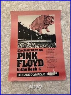 Pink Floyd 1977 Concert Poster Montréal Original Tour Rare