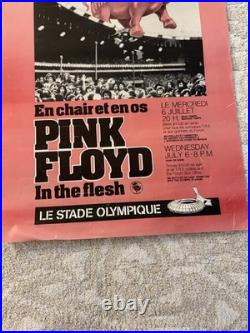 Pink Floyd 1977 Concert Poster Montréal Original Tour Rare