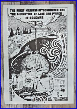 Pink Floyd Cream Original! 1st Holiness Kitschgarden 1968 Dutch Concert Poster