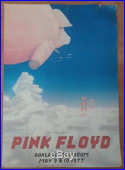 Pink Floyd Oakland Coliseum 1977 Concert Poster (Original, 1st ed)