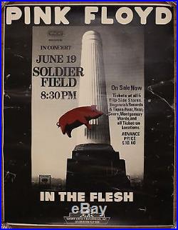 Pink Floyd Rare Original Concert Poster Soldier Field Chicago 1977
